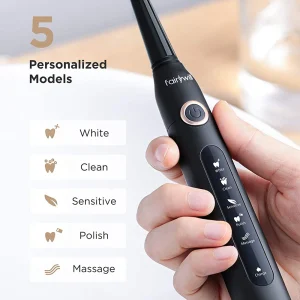 Sonic Electric Toothbrush Set | 5 Modes USB Rechargeable with 8 Brush Heads