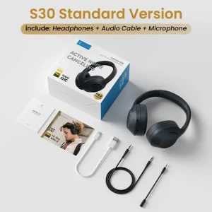 Haylou S30 ANC Headphones | Bluetooth 5.4 Hi-Res Over-Ear 80H Playtime