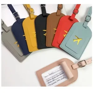 3PCS Leather Luggage Tag | ID Name Label for Travel Bags