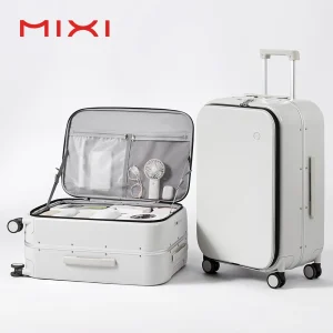 Front Opening Luggage | Aluminum Frame Carry-On Spinner Suitcase
