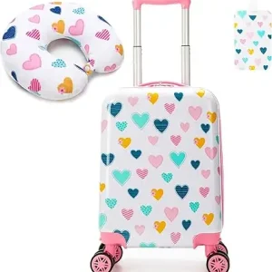 Kids Luggage Set | 2-Piece Carry-On Spinner Suitcase for Girls