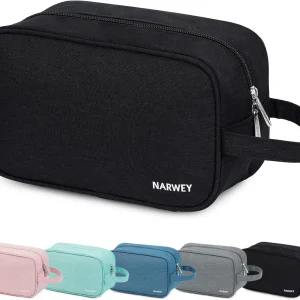 Travel Toiletry Bag for Women Traveling Dopp Kit Men Travel Bag for Toiletries Cosmetic Bag Makeup Bag Medicine Bag for Traveling (Black)