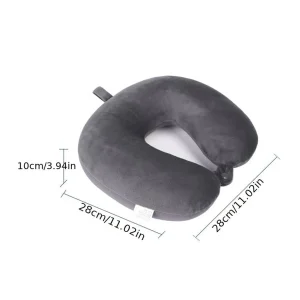 1pc Travel Pillow Neck Pillow Airplane Pillow Traveling Car Home Office Travel Neck Flight Pillow Snap Strap Soft Cover