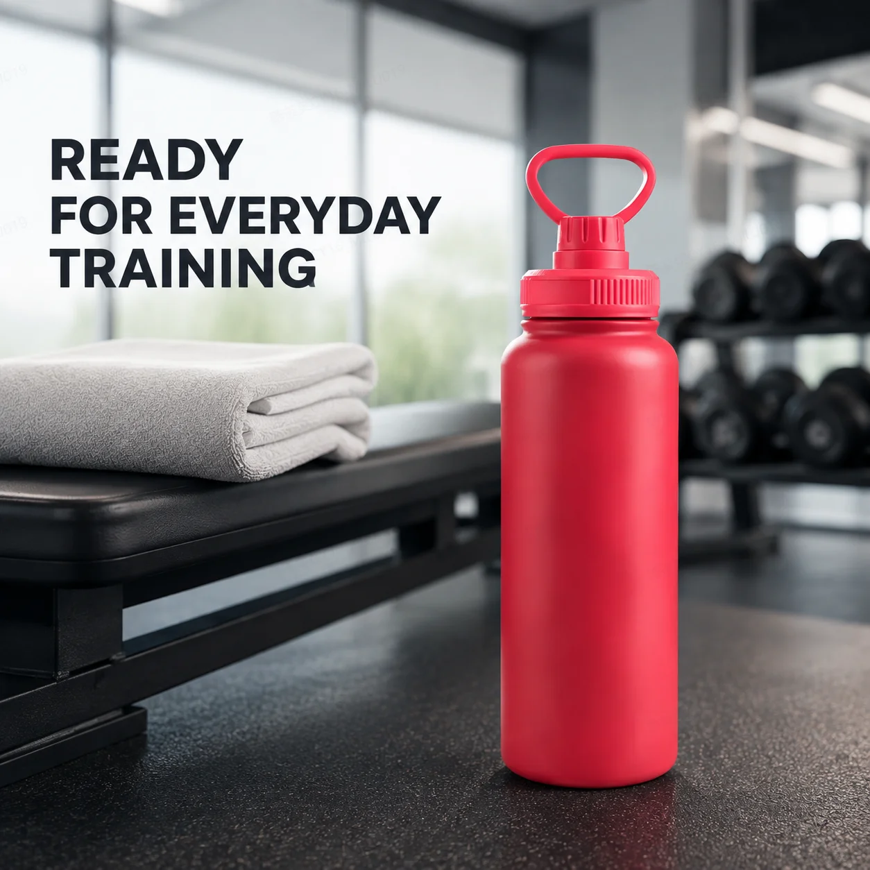 Double-Layered Insulated Stainless Steel Water Bottle Wide-Mouth Leak-Proof Screw Cap with Portable Handle for Cold And Hot Drinks Durable Reusable for Fitness Office Travel Outdoor - Image 6