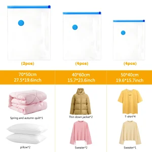 Vacuum Storage Bags with Electric Pumps That Save Space, Available in Multiple Sizes (S/M/L), Made of PA+PE Material, Featuring - Thumbnail Image 2