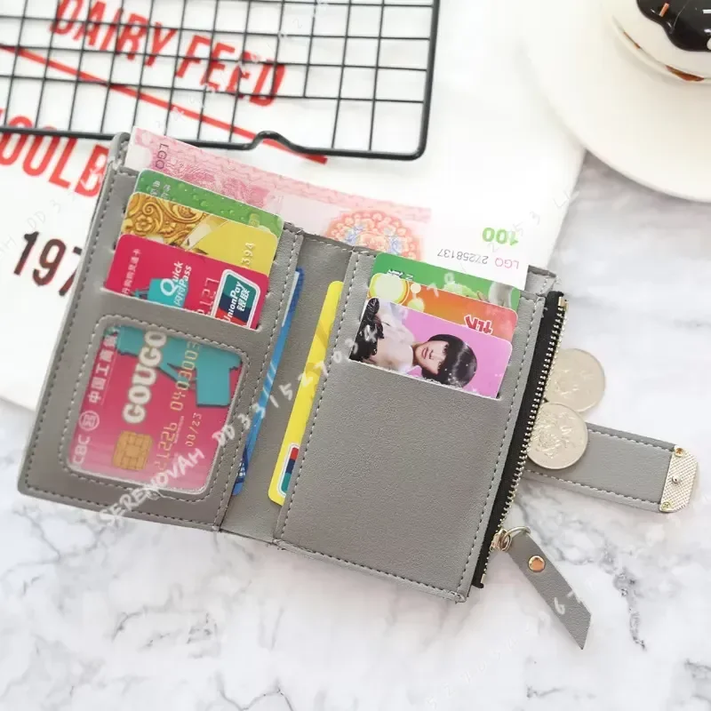 New Fashion Short Women Wallet Zipper Card Holder Cute Female Coin Purse High Quality PU Wallets For Girls - Image 4