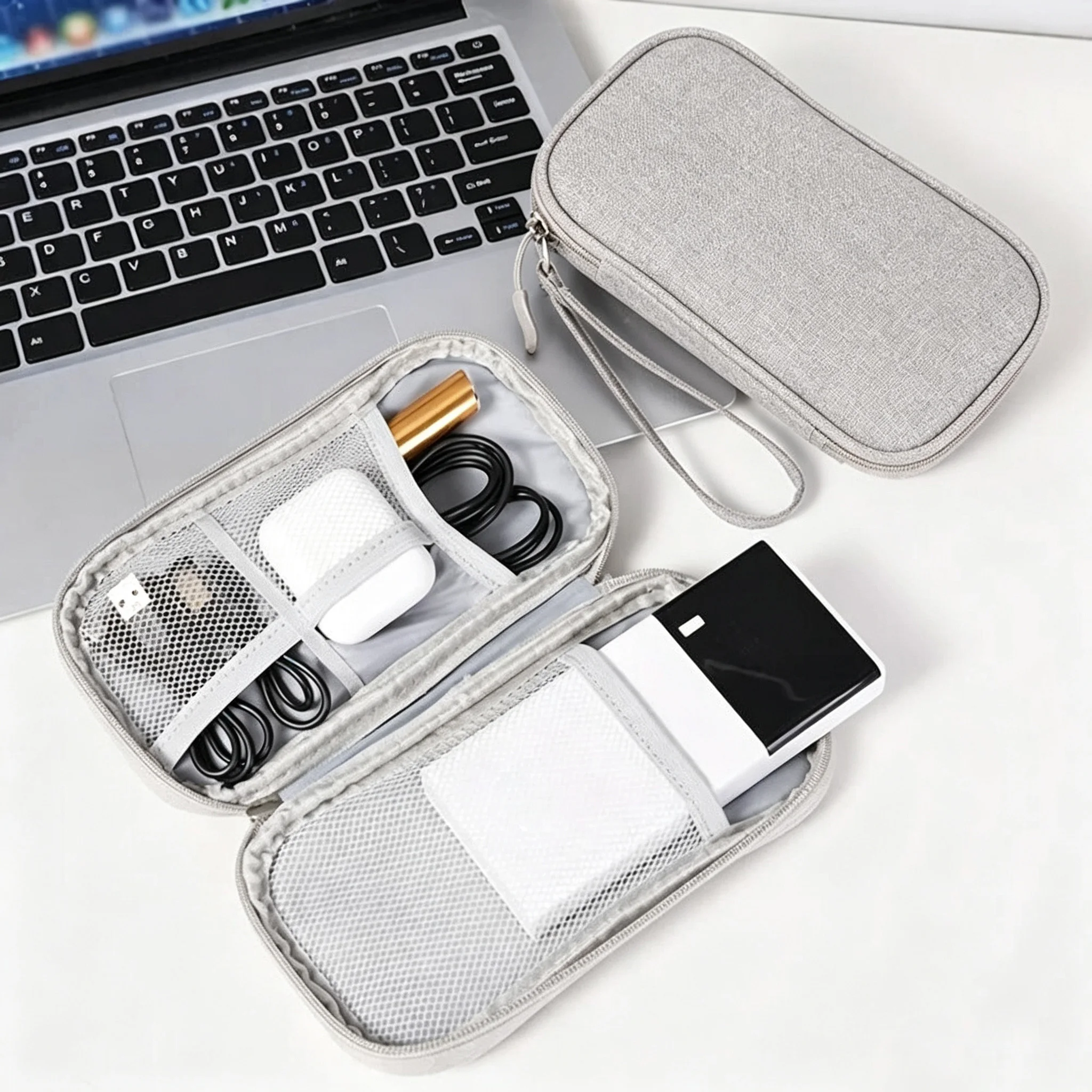 Data Cable Storage Bag Waterproof Portable Carry Case Storage Bag For Earphone USB Charger Cable Power Bank Travel Organizer Bag - Image 7
