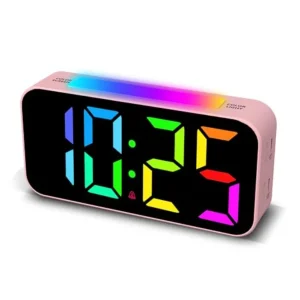 Loud Alarm Clocks for Bedrooms Heavy Sleepers, Plug-in Digital Bedside Clock with Night Light, Large Display, Dual Alarm, Snooz - Thumbnail Image 8