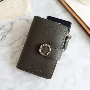 New Fashion Short Women Wallet Zipper Card Holder Cute Female Coin Purse High Quality PU Wallets For Girls - Thumbnail Image 10