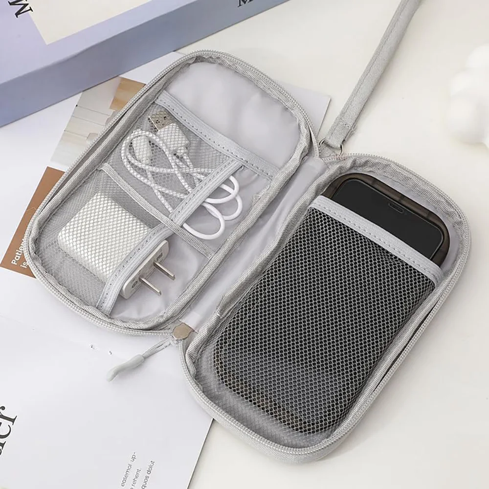 Data Cable Storage Bag Waterproof Portable Carry Case Storage Bag For Earphone USB Charger Cable Power Bank Travel Organizer Bag - Image 2