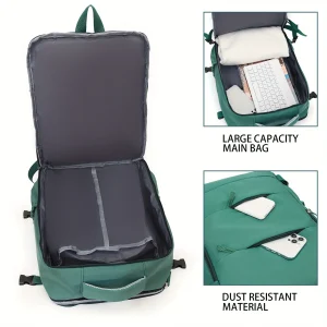 Hiking Backpack for Men and Women Laptop Backpack School Student Schoolbag, Casual Simple Travel Backpack - Thumbnail Image 5