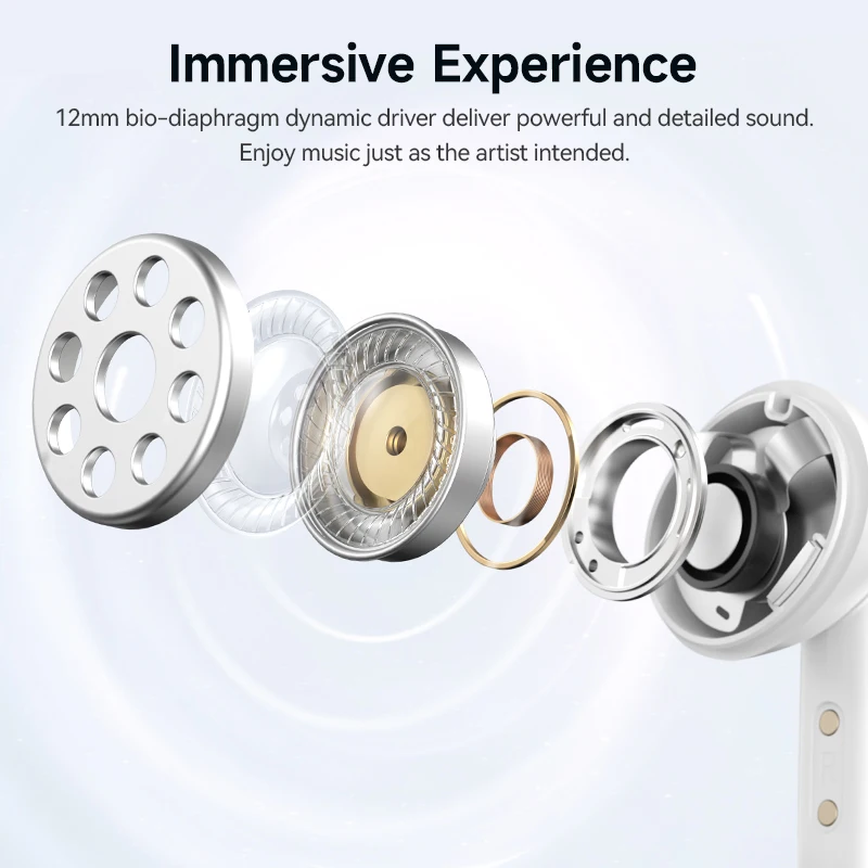 QCY Melobuds N50 ANC Bluetooth 5.4 Wireless Earphones Active Noise Cancellation 6 Mics Clear Call Earbuds Multipoint Connection - Image 6