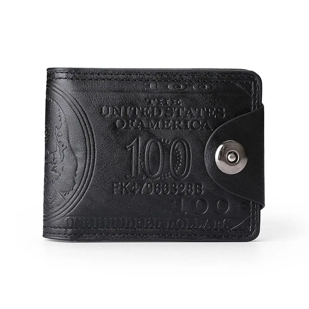 Men's Wallets with 100 US Dollar Pattern Hasp Male Leather Wallet with Zipper Card Holder Coin Pocket Purse Cartera Hombre - Image 9