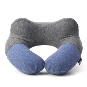 Feliztrip portable inflatable u pillow neck support travel pillow with removable washable cotton cover and eco-friendly pillow core tr-p217
