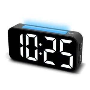 Loud Alarm Clocks for Bedrooms Heavy Sleepers, Plug-in Digital Bedside Clock with Night Light, Large Display, Dual Alarm, Snooz - Thumbnail Image 11