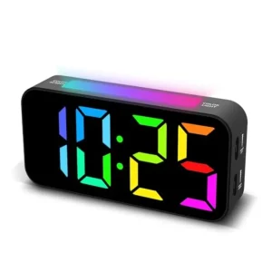 Loud Alarm Clocks for Bedrooms Heavy Sleepers, Plug-in Digital Bedside Clock with Night Light, Large Display, Dual Alarm, Snooz - Thumbnail Image 2