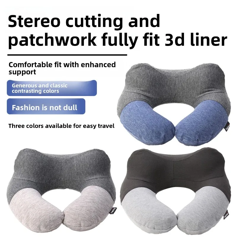 Feliztrip portable inflatable u pillow neck support travel pillow with removable washable cotton cover and eco-friendly pillow core tr-p217 - Image 7