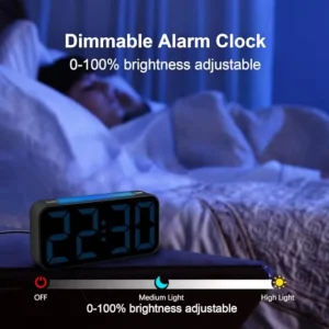 Loud Alarm Clocks for Bedrooms Heavy Sleepers, Plug-in Digital Bedside Clock with Night Light, Large Display, Dual Alarm, Snooz - Thumbnail Image 6