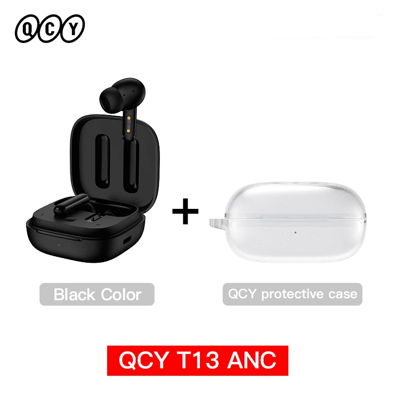 QCY T13 ANC Wireless Earphones Bluetooth 5.3 TWS ANC Noise Cancellation Headphone 4 Mics ENC Headset In-Ear Handfree Earbuds - Image 1