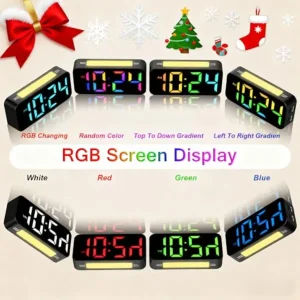 Loud Alarm Clocks for Bedrooms Heavy Sleepers, Plug-in Digital Bedside Clock with Night Light, Large Display, Dual Alarm, Snooz - Thumbnail Image 4