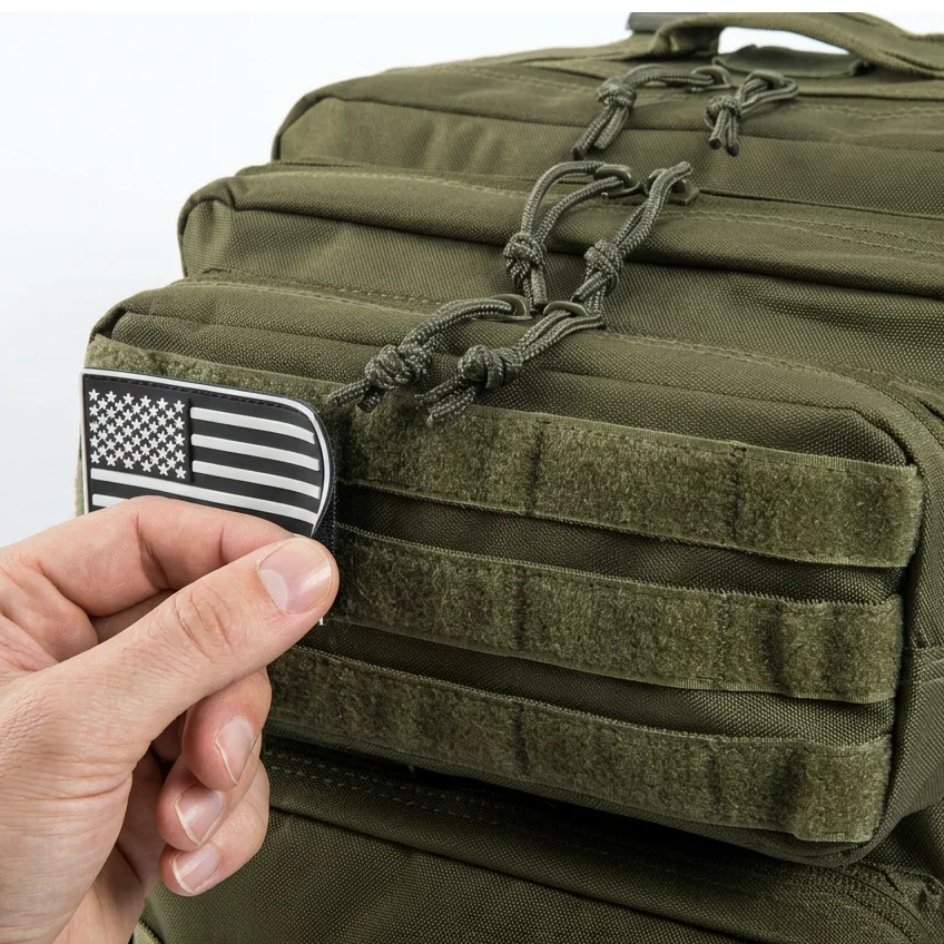 45L Tactical Travel Backpack Molle Storage Bag Large Capacity Multi Pocket Wear Resistant Camping Hiking Trekking Rucksack Durable Outdoor Mountain Climbing Daypack For Men Women Travellers Bushcraft Wilderness Trip Daily Commute Luggage Bag - Image 5