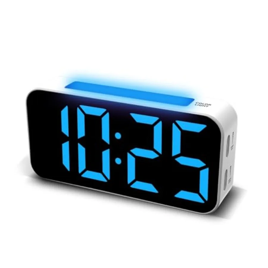 Loud Alarm Clocks for Bedrooms Heavy Sleepers, Plug-in Digital Bedside Clock with Night Light, Large Display, Dual Alarm, Snooz - Image 10