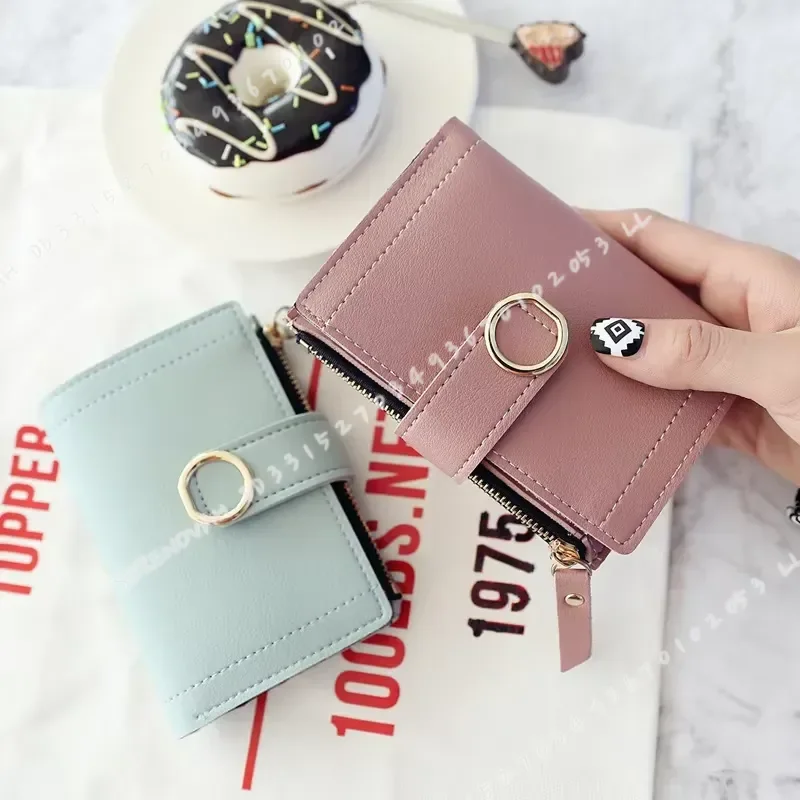 New Fashion Short Women Wallet Zipper Card Holder Cute Female Coin Purse High Quality PU Wallets For Girls - Image 7