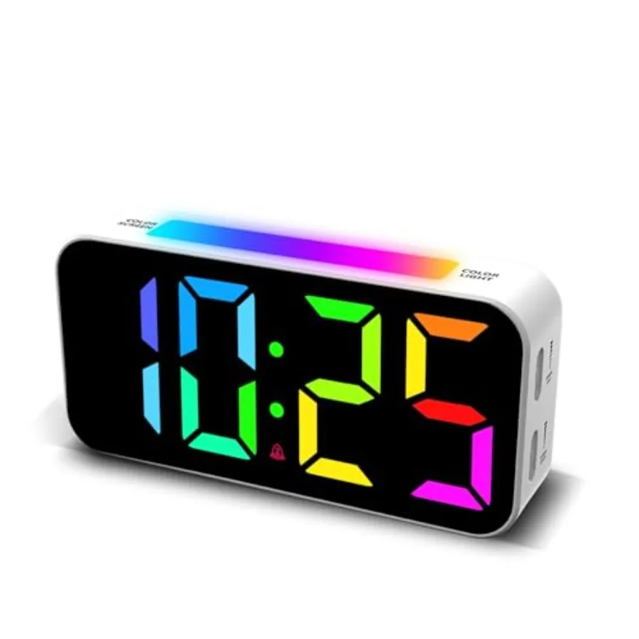 Loud Alarm Clocks for Bedrooms Heavy Sleepers, Plug-in Digital Bedside Clock with Night Light, Large Display, Dual Alarm, Snooz - Image 1