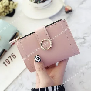New Fashion Short Women Wallet Zipper Card Holder Cute Female Coin Purse High Quality PU Wallets For Girls - Thumbnail Image 5