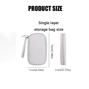 Data Cable Storage Bag Waterproof Portable Carry Case Storage Bag For Earphone USB Charger Cable Power Bank Travel Organizer Bag - Thumbnail Image 6