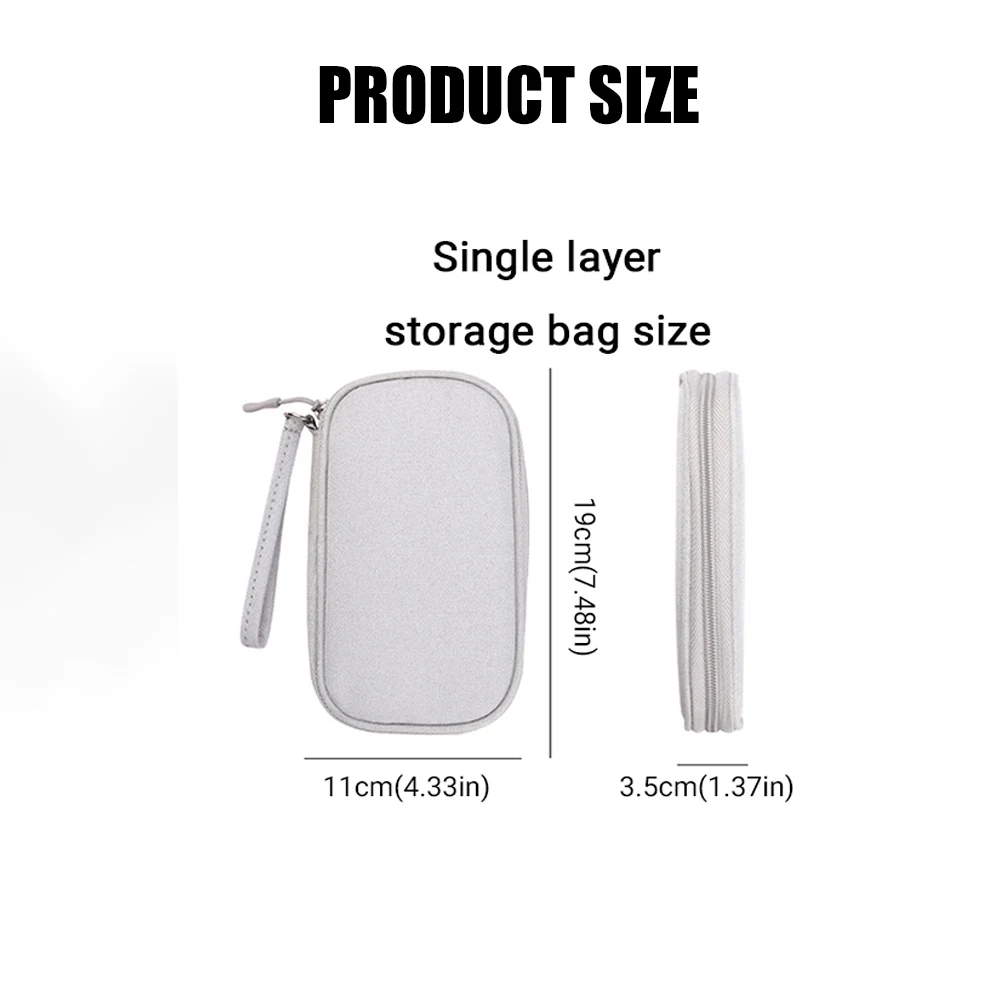 Data Cable Storage Bag Waterproof Portable Carry Case Storage Bag For Earphone USB Charger Cable Power Bank Travel Organizer Bag - Image 6