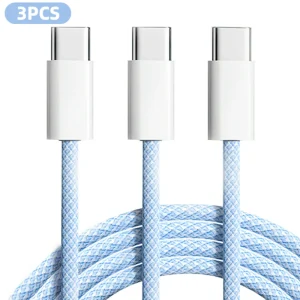3PCS 6FT 60W Nylon Braided Fast Charge Cable Suitable For Type-C Interface Mobile Phone,laptops And All Kinds Of Tablets - Thumbnail Image 9