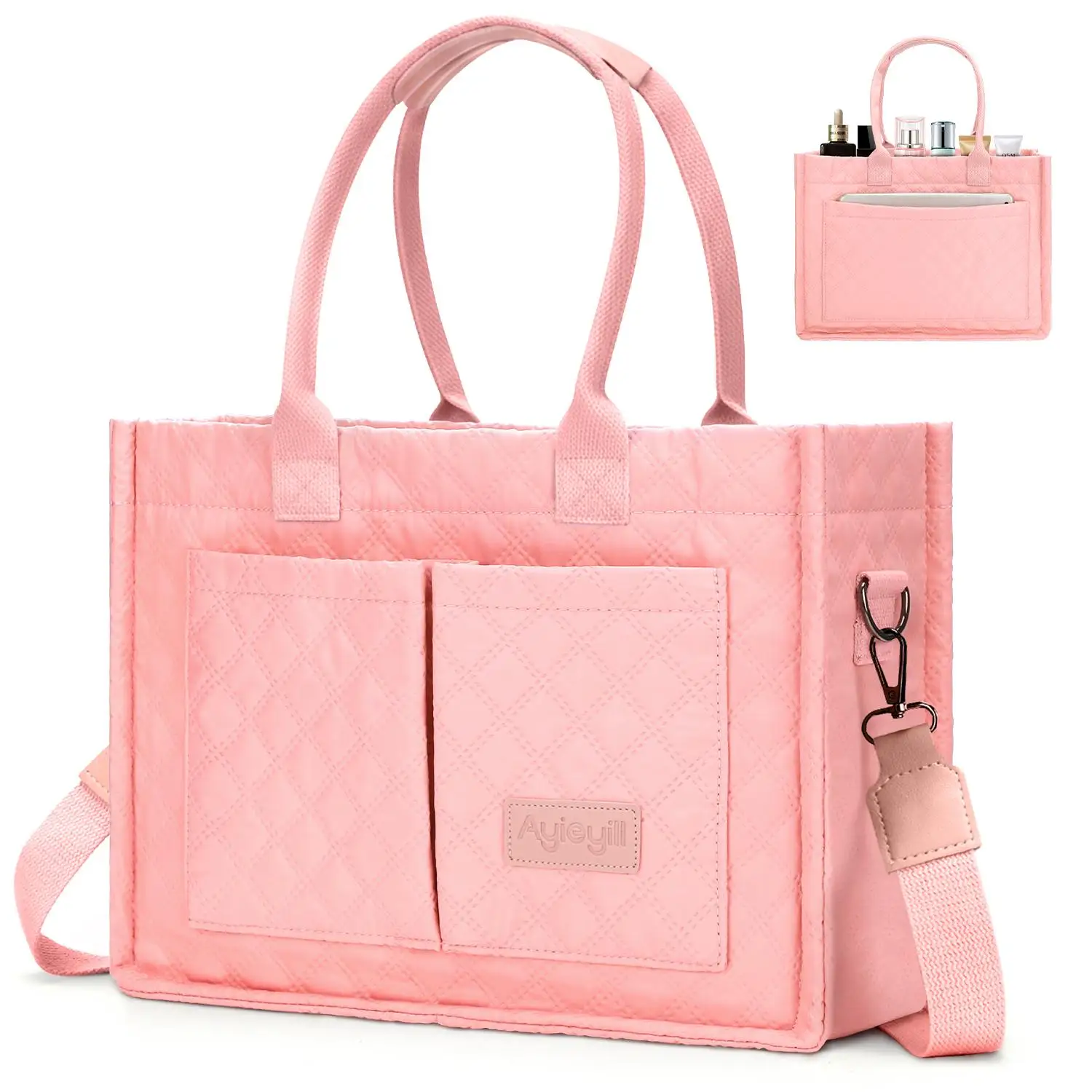 Tote Bag for Women for Work Office with Pockets, Teacher Bag for Work Large with Pockets, Teacher Tote Bag for Woman Large Capacity, Crossbody Bag Tote Travel Big Large,Casual Work Bags for Women, Women's Bags Crossbody Bags, Work Laptop Tote Bag Woman - Image 6