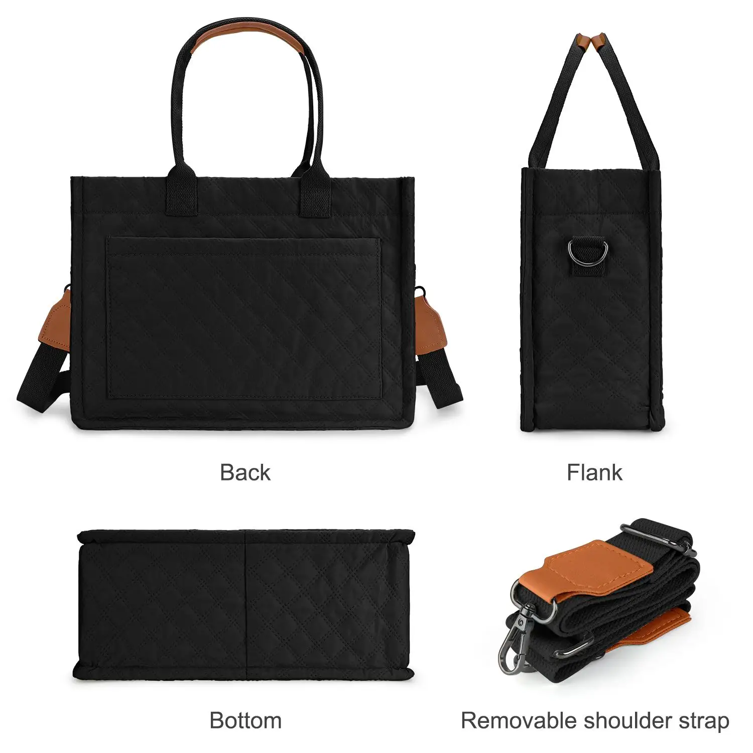 Tote Bag for Women for Work Office with Pockets, Teacher Bag for Work Large with Pockets, Teacher Tote Bag for Woman Large Capacity, Crossbody Bag Tote Travel Big Large,Casual Work Bags for Women, Women's Bags Crossbody Bags, Work Laptop Tote Bag Woman - Image 5