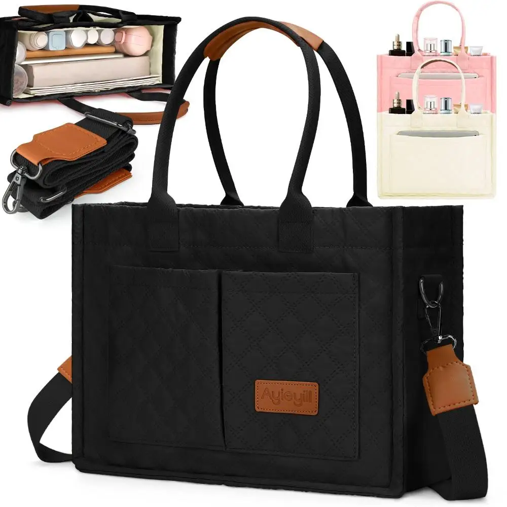 Tote Bag for Women for Work Office with Pockets, Teacher Bag for Work Large with Pockets, Teacher Tote Bag for Woman Large Capacity, Crossbody Bag Tote Travel Big Large,Casual Work Bags for Women, Women's Bags Crossbody Bags, Work Laptop Tote Bag Woman - Image 1