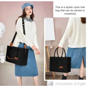 Tote Bag for Women for Work Office with Pockets, Teacher Bag for Work Large with Pockets, Teacher Tote Bag for Woman Large Capacity, Crossbody Bag Tote Travel Big Large,Casual Work Bags for Women, Women's Bags Crossbody Bags, Work Laptop Tote Bag Woman - Thumbnail Image 2