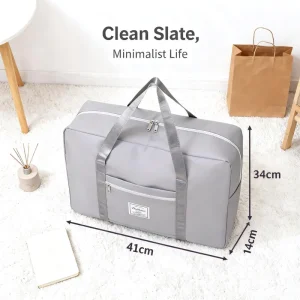 Foldable Multi-Purpose Storage Tote Bag, Space-Saving Travel Organizer for Closet and Trip Use - Thumbnail Image 7