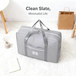 Foldable Multi-Purpose Storage Tote Bag, Space-Saving Travel Organizer for Closet and Trip Use - Thumbnail Image 5