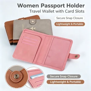 Multi-Functional Passport Holder Cover, Convenient Document Organizer, Multi-Card Slot Travel Passport Protector for Women Men - Thumbnail Image 3