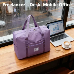 Foldable Multi-Purpose Storage Tote Bag, Space-Saving Travel Organizer for Closet and Trip Use - Thumbnail Image 6
