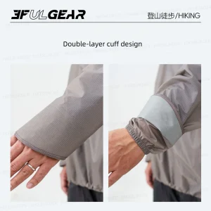 3F UL GEAR QingSuo Spilt Rain Poncho Outdoor Ultralight Sleeve Rain Coats 15D Nylon Waterproof Hiking Cycling Mountaineering - Thumbnail Image 5