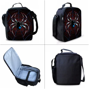 Spider Pattern Three Piece Set Backpacks For Boy And Girls Best Gifts 3D Cartoon School Backpack For Children - Thumbnail Image 4